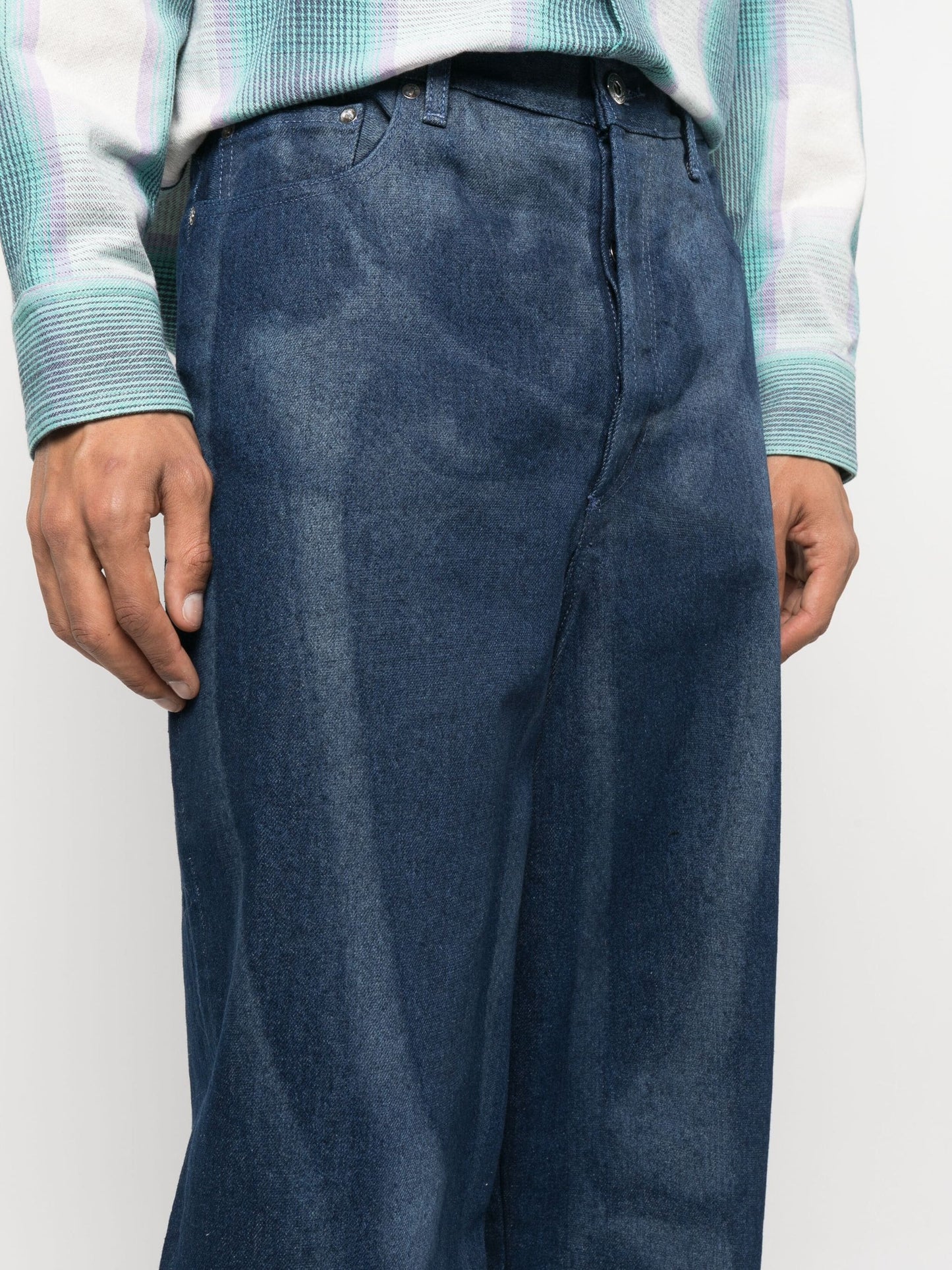 BODY SCAN DENIM SHORTS BLUE NO COLOR