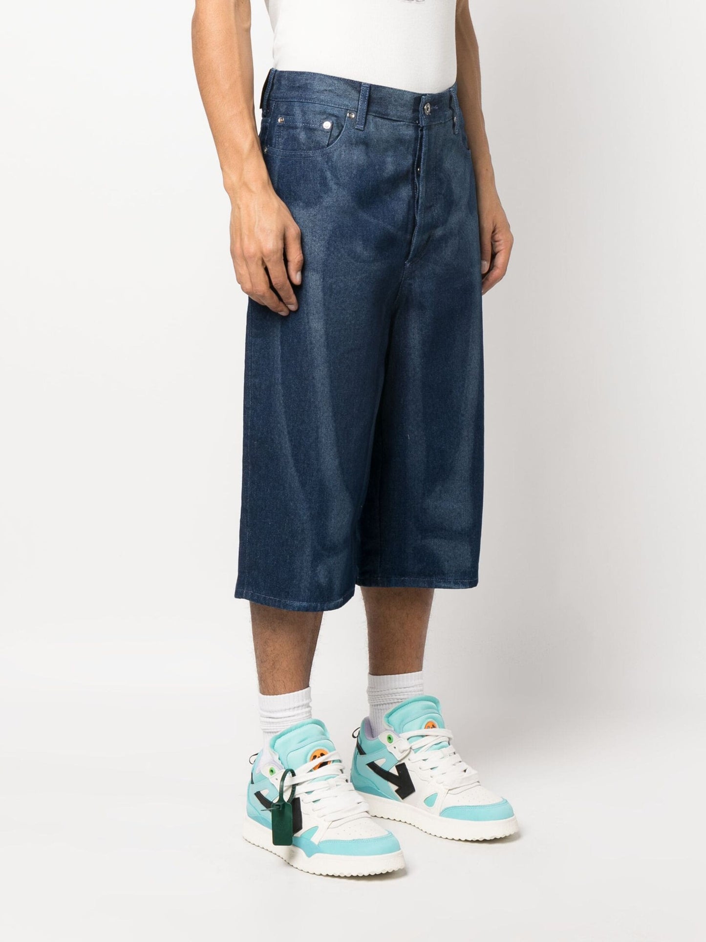 BODY SCAN DENIM SHORTS BLUE NO COLOR