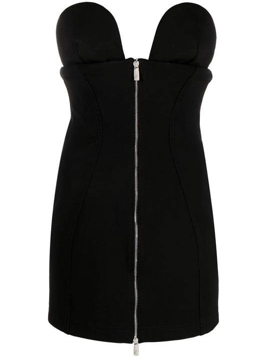 ABLOHLAND CREPE JER MINI DRES BLACK NO COLOR