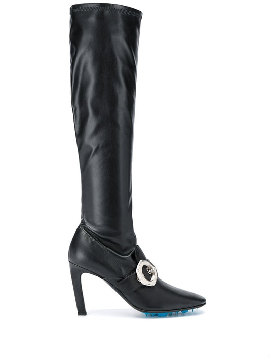 STRETCH HIGH HEEL BOOTS BLACK NO COLOR