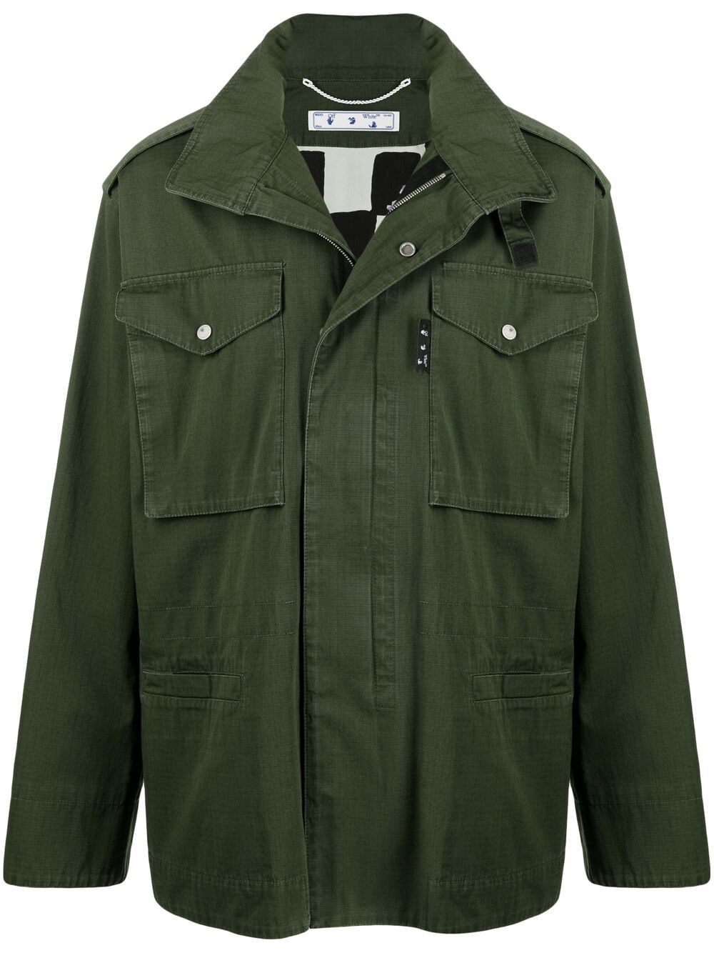 CHECKER FIELD JACKET KOMBU GREEN BLACK