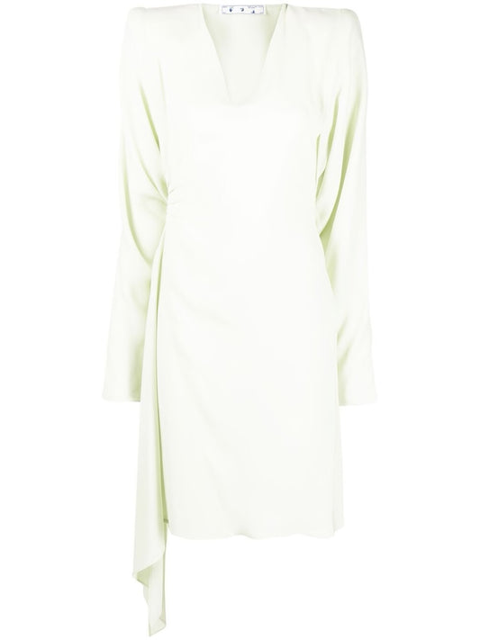CADY BANDANA GATHERED DRESS LIGHT GREEN NO COLOR