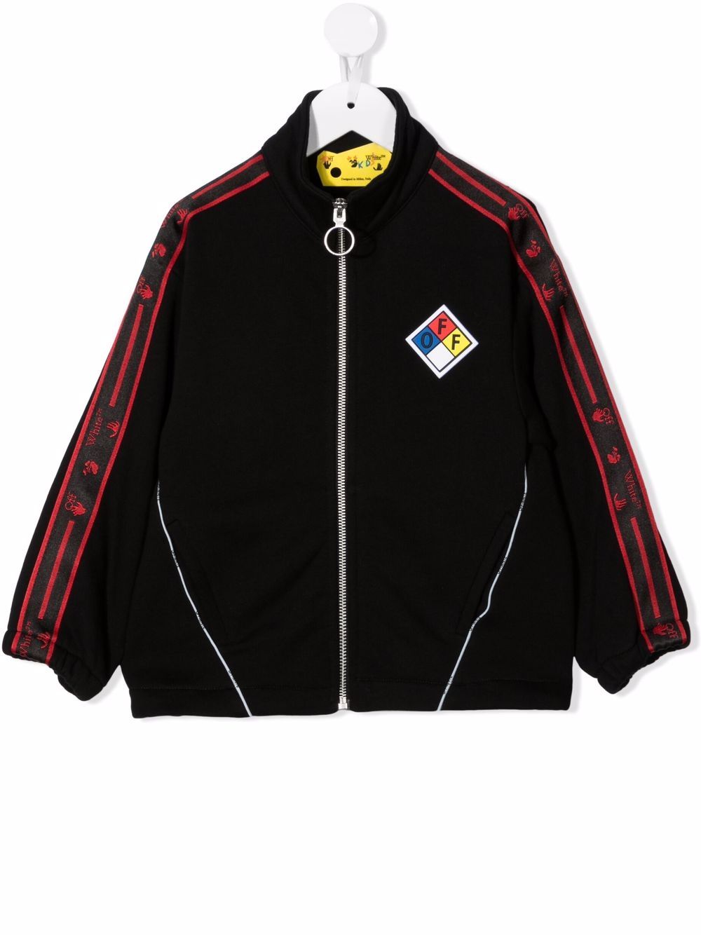 OFF WHITE TRACK JACKET BLACK RED