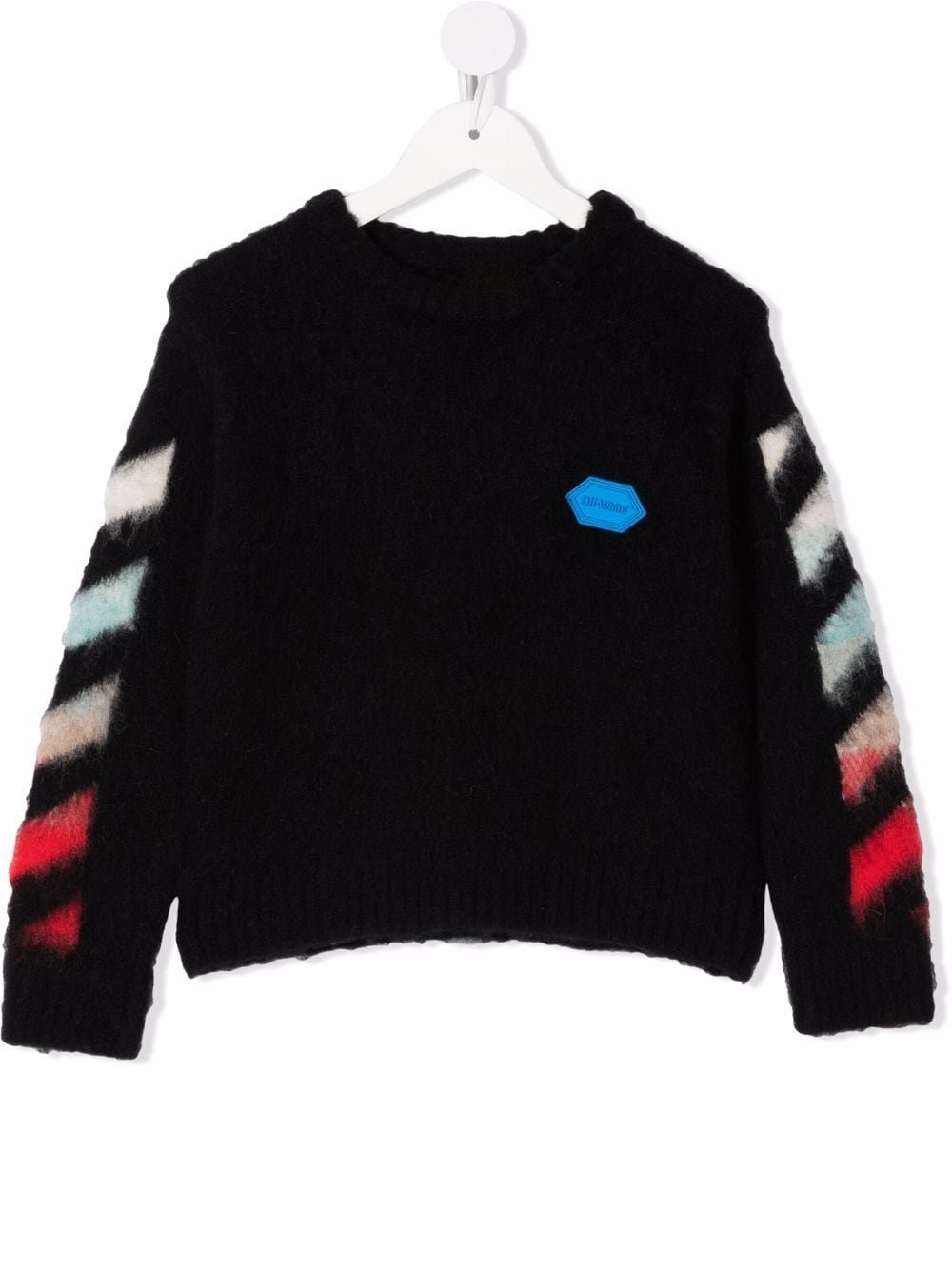 OFF BRUSHED SWEATER BLACK MULTICOLOR