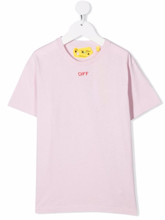 OFF STAMP TEE S/S PINK RED