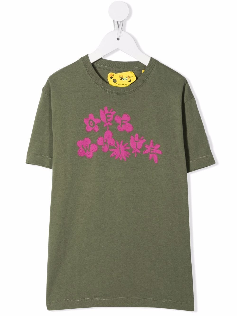 OFF FLOWER TEE S/S MILITARY FUCHSIA