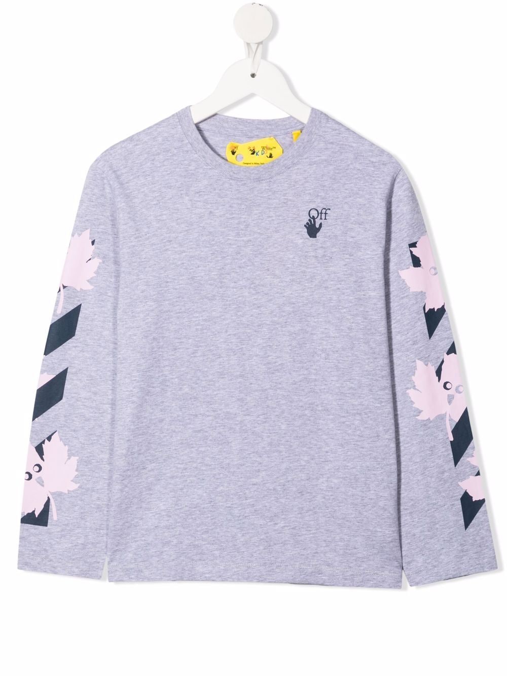 MARKER TEE L/S LIGHT GREY NAVY BLUE