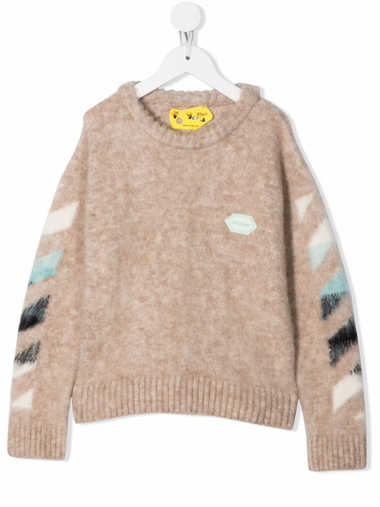 OFF BRUSHED SWEATER BEIGE LIGHT BLUE