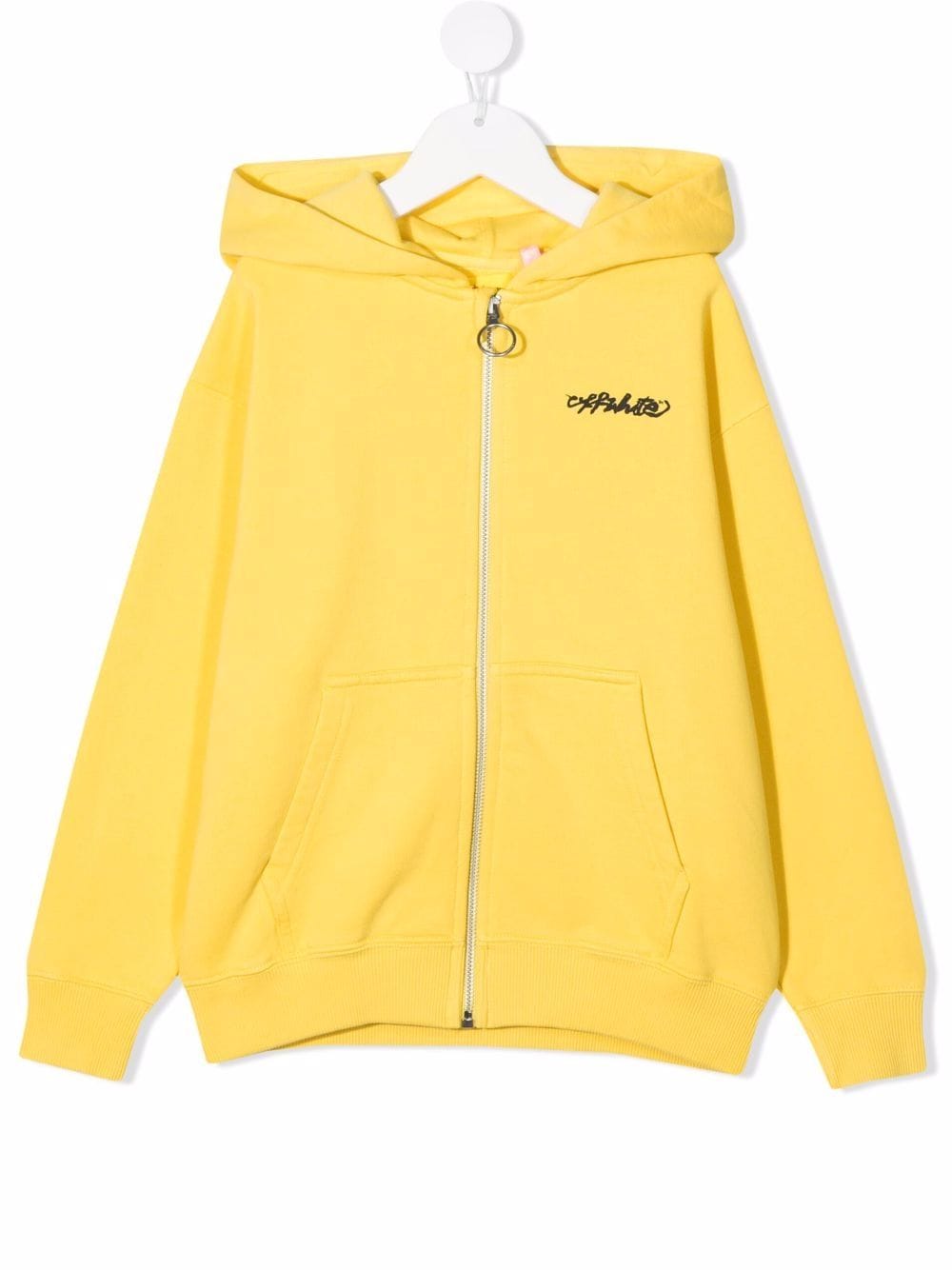 OFF SCRIPT LOGO HOODIE ZIP YELLOW BLAC