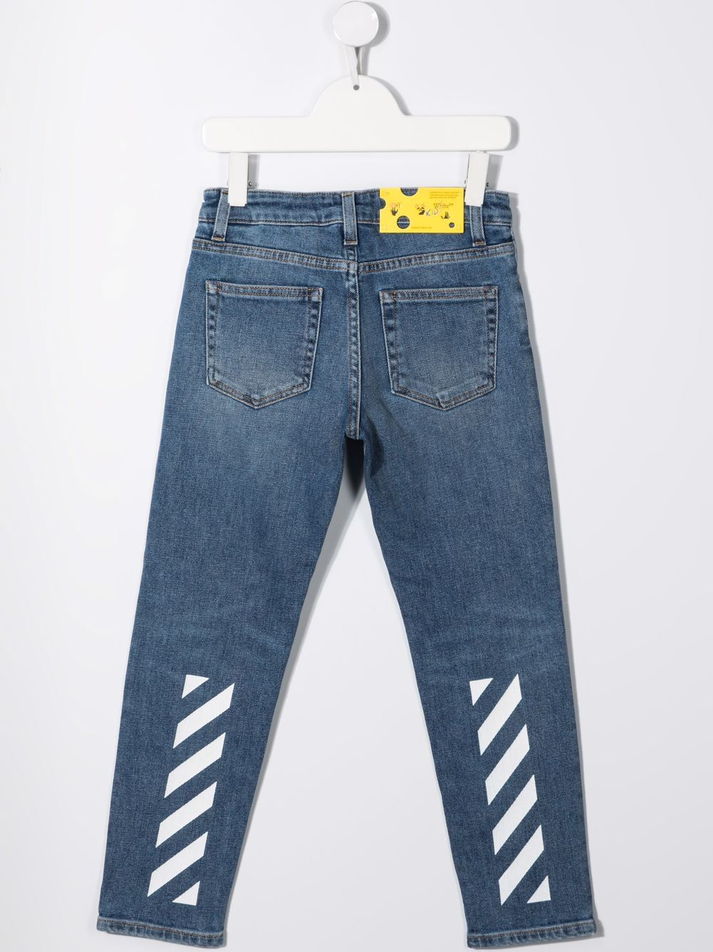 SLIM DIAGS BLUE DENIM PANTS BLUE WHITE