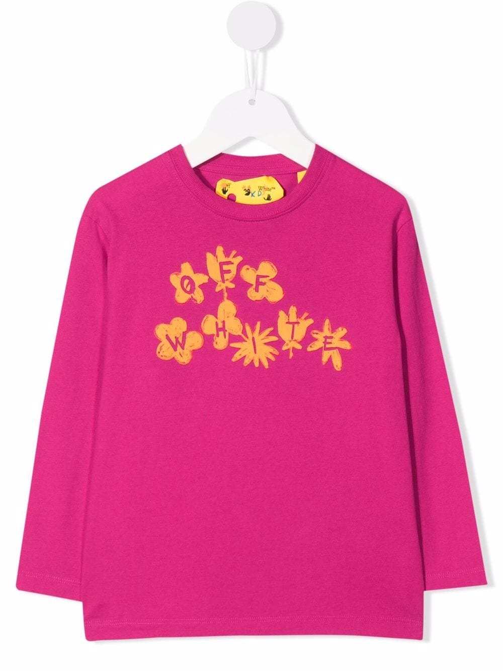OFF FLOWER TEE L/S FUCHSIA ORANGE