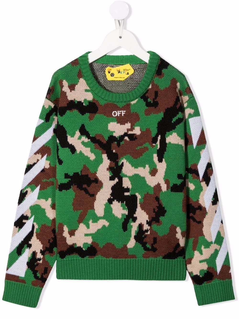 LOGO CAMO SWEATER MILITARY WHITE