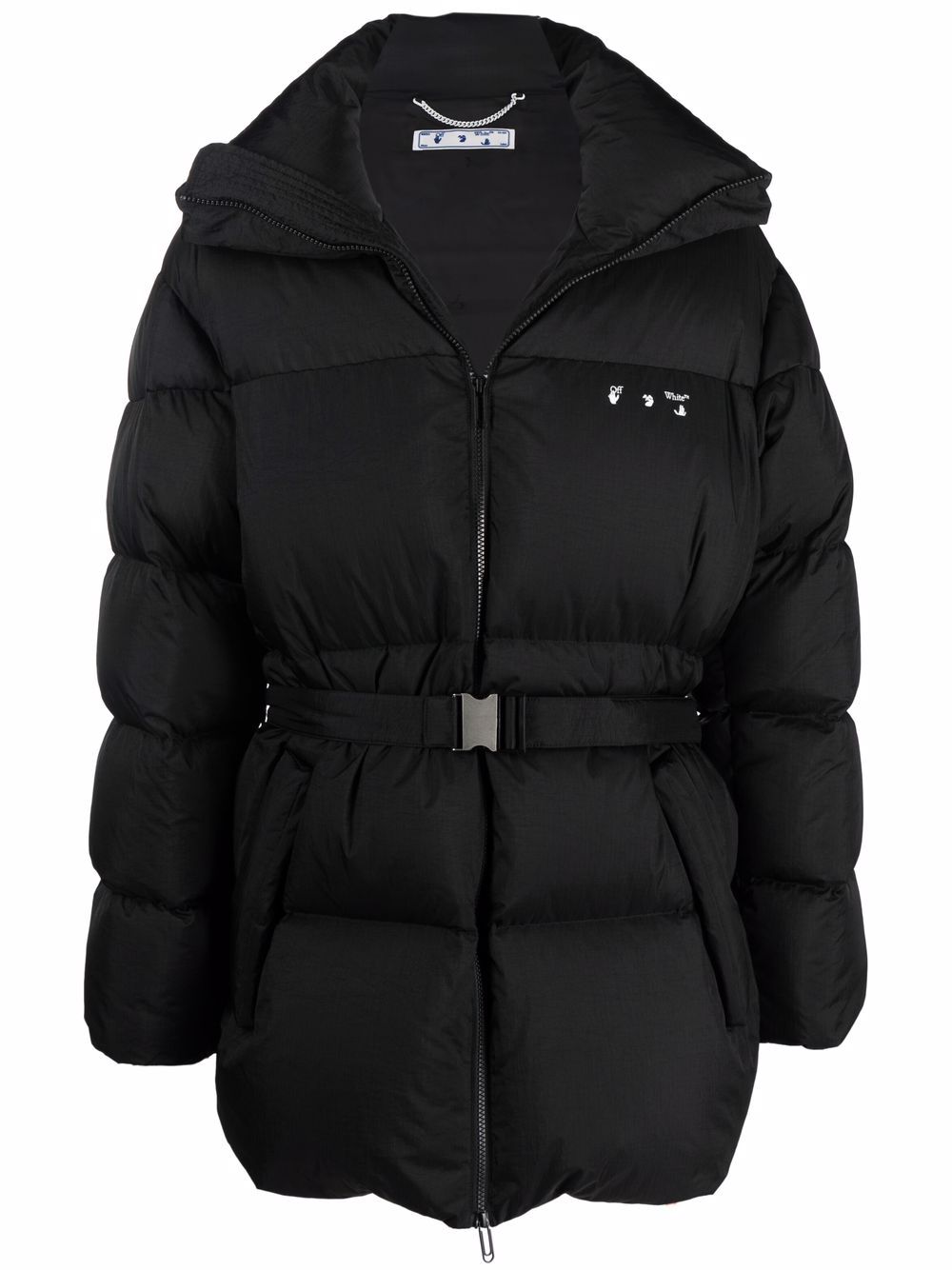 TUC DETAIL PUFFER BLACK WHITE