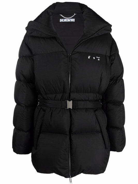 TUC DETAIL PUFFER BLACK WHITE