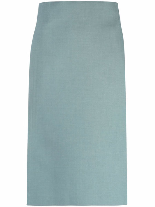 HEAVY WOOL CARDBOX SKIRT GREEN NO COLOR