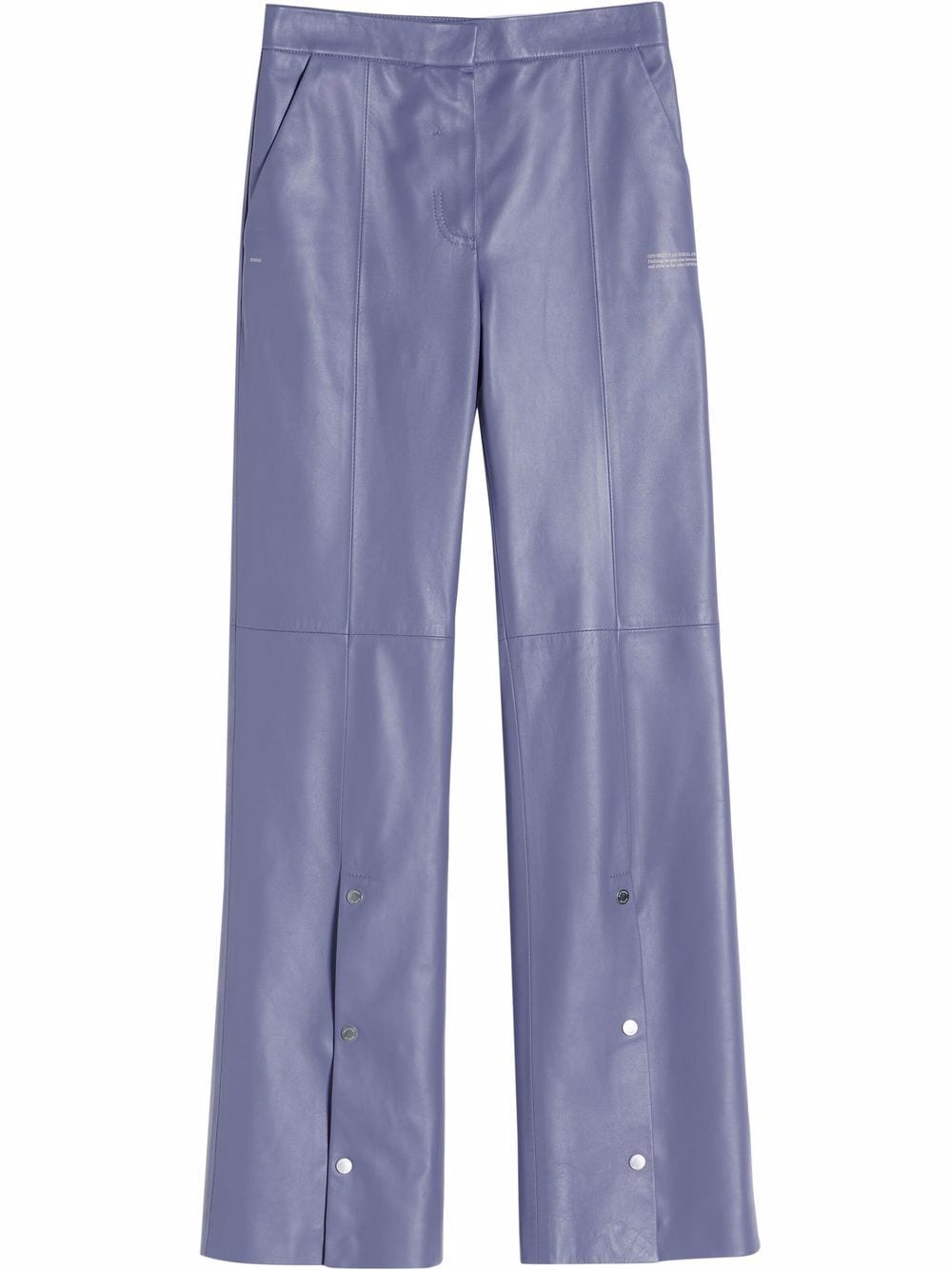 SNAP SPLIT FLARED LEATH PANT MEDIUM GREY NO COLOR