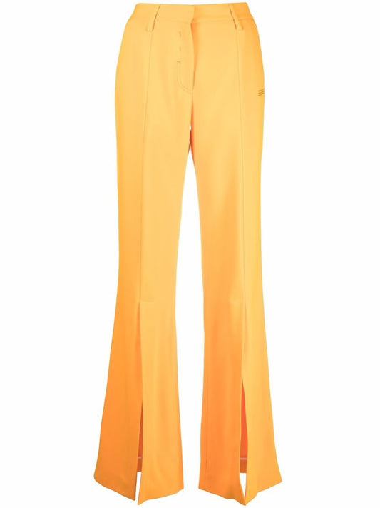CREPE SPLIT FLARED PANT ORANGE NO COLOR
