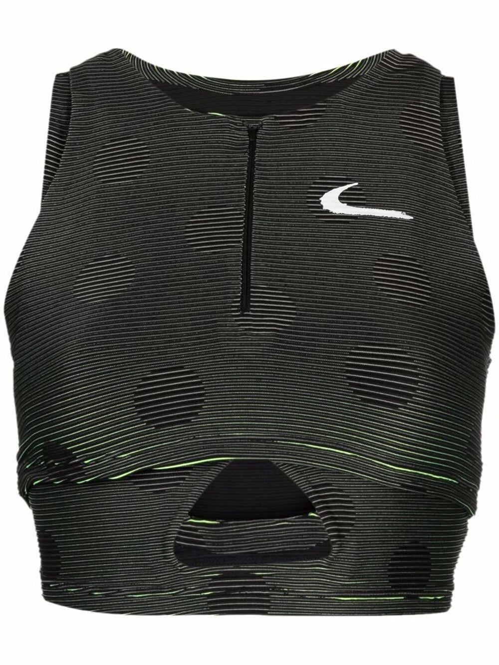 NIKE TIGHTS STRIPES TOP BLACK BLUE