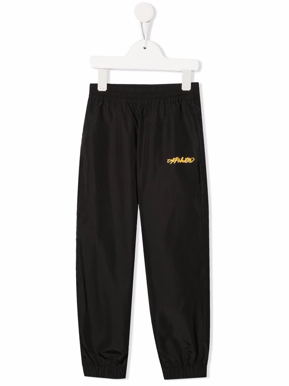 OW SCRIPT LOGO DIAGONAL PANT BLACK YELLOW
