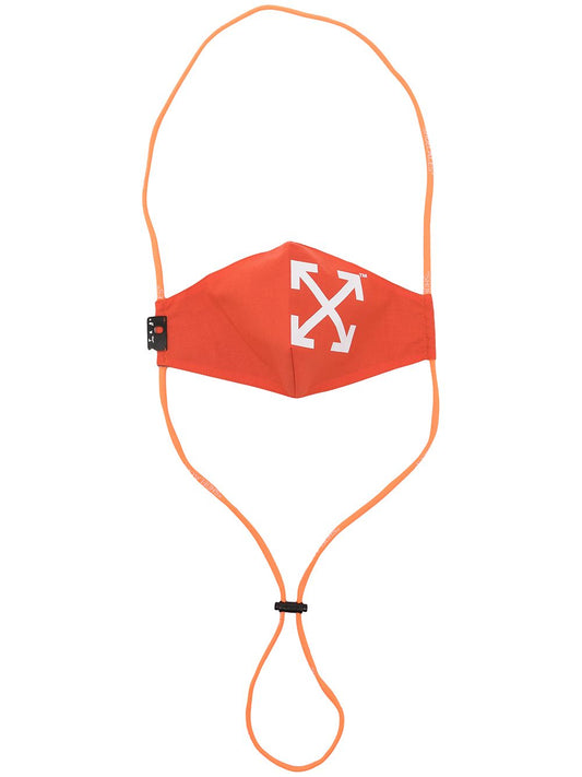 CORD MASK ORANGE WHITE