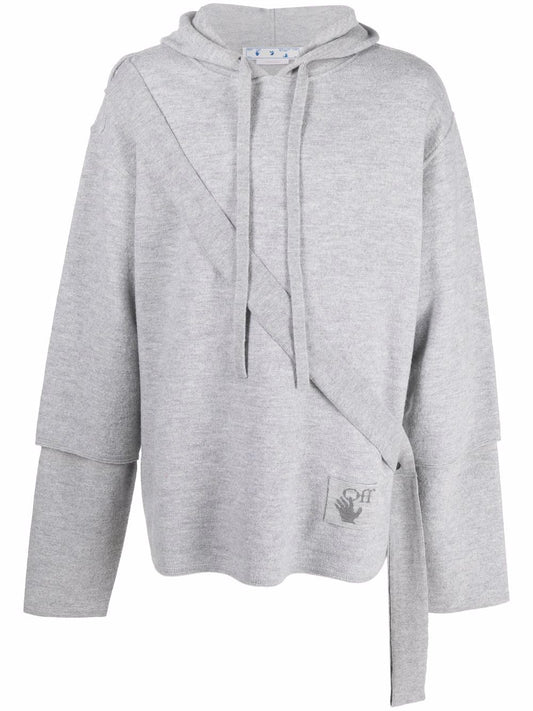 EASYBREEZY BAND KNIT HOODIE MEDIUM GREY MEDIUM GREY