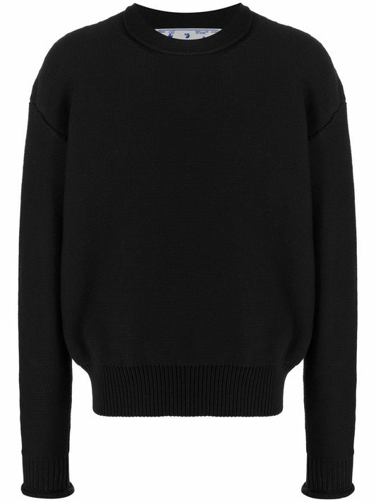 WAVE TWISTED KNIT CREWNECK BLACK BLACK