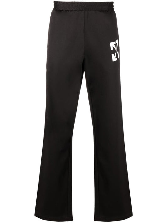 SINGLE ARROW SLIM TRACKPANT BLACK WHITE