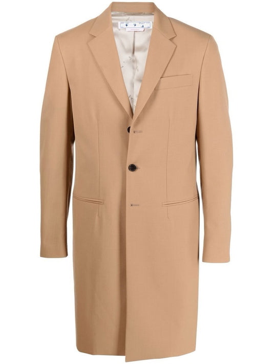RELAXED LONG JACKET CAMEL NO COLOR