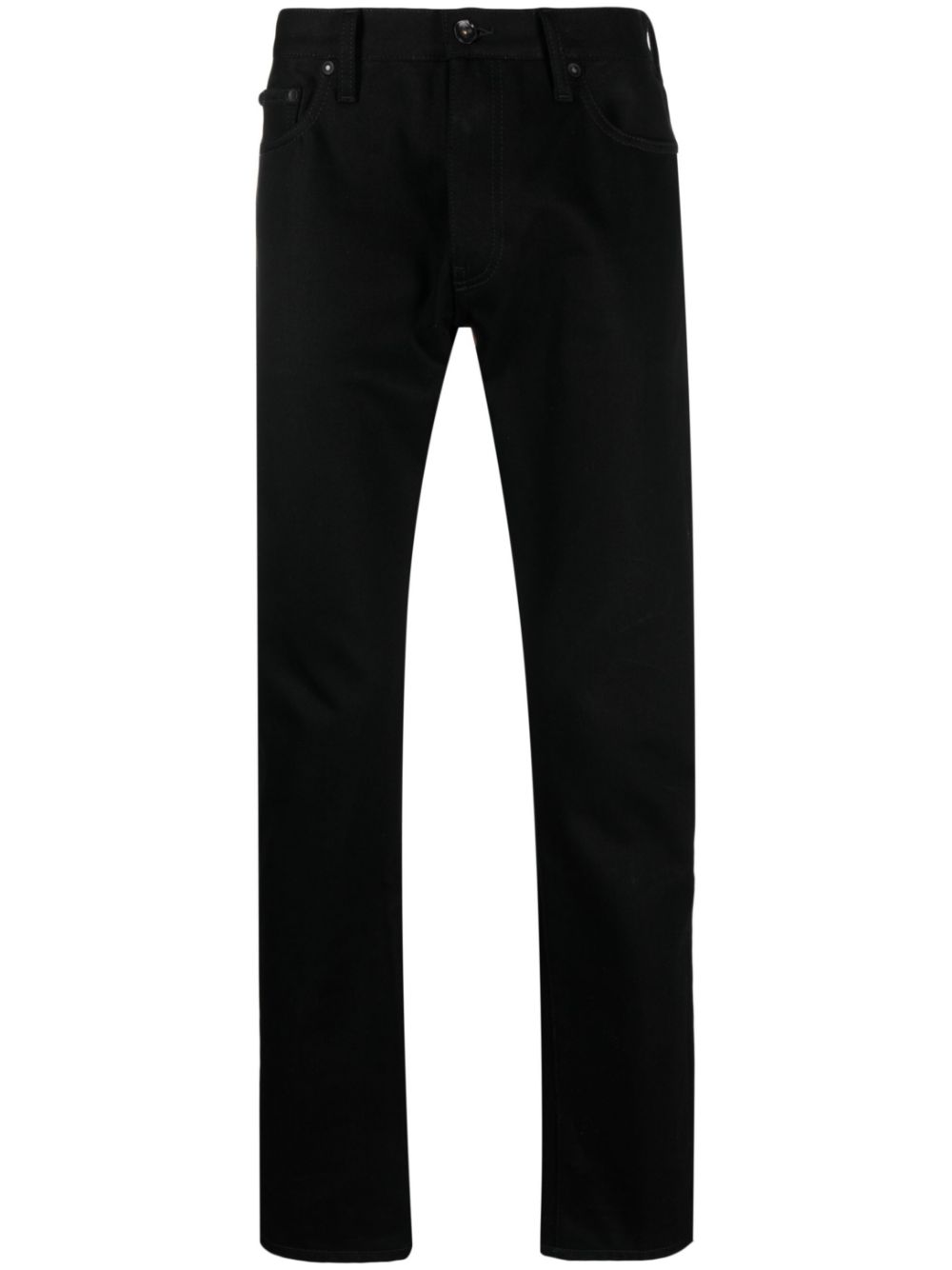 SINGLE ARROW SLIM JEANS BLACK WHITE