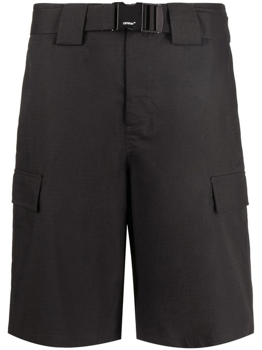 BUCKLE CARGO SHORTS BLACK NO COLOR