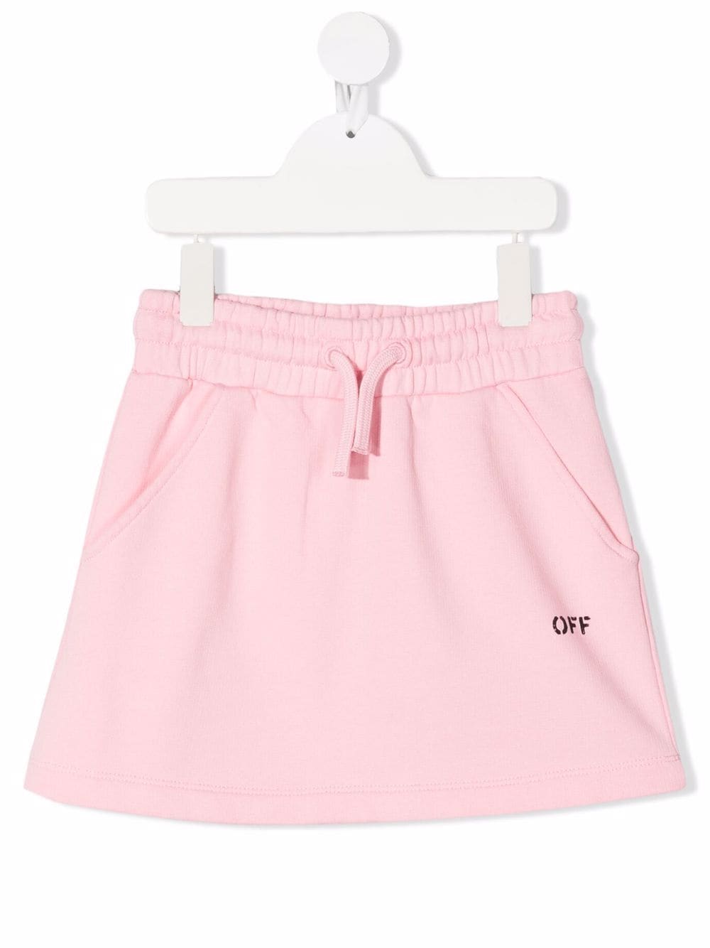 OFF STAMP SWEAT SKIRT PINK BLACK