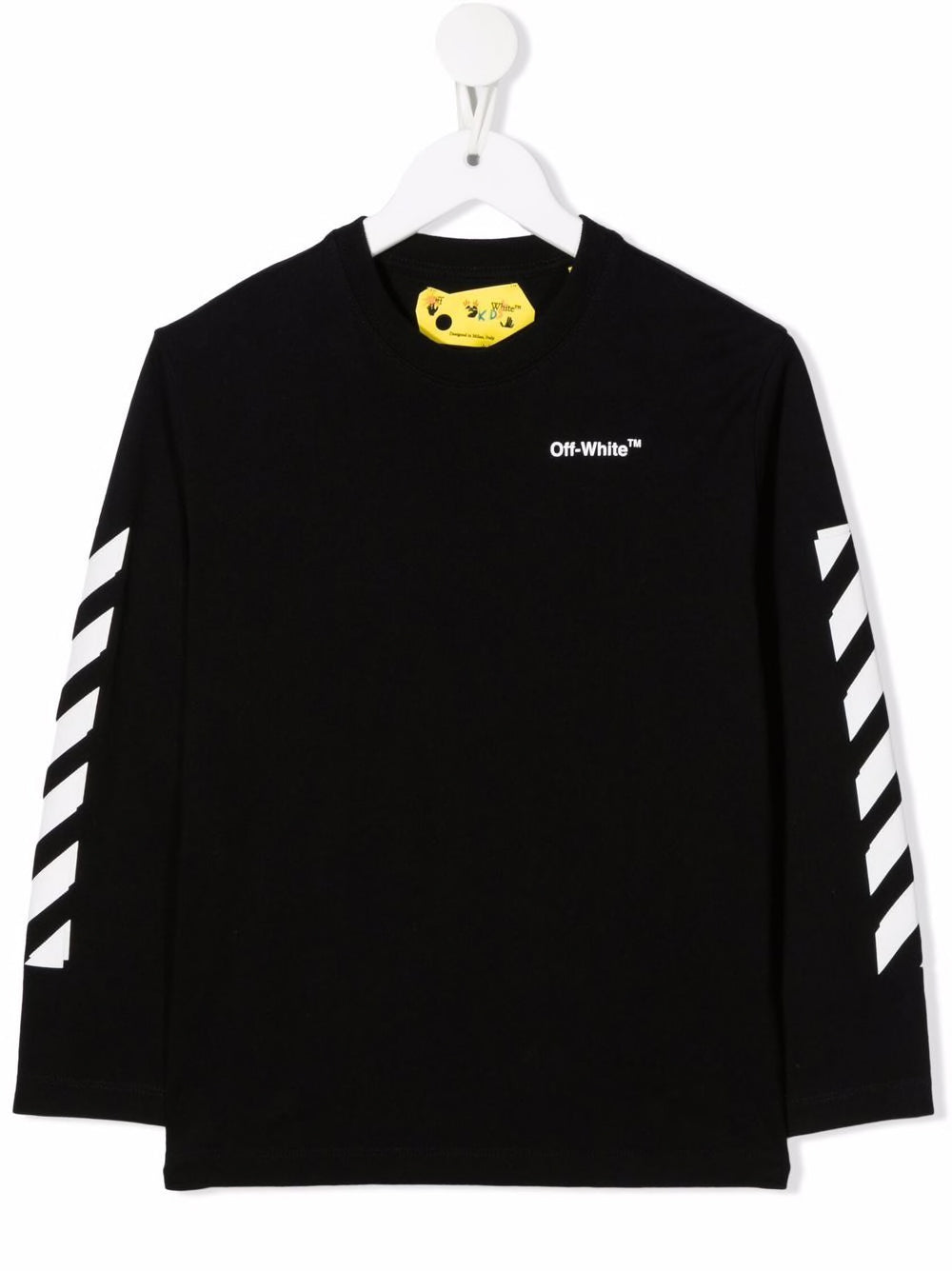 OFF RUBBER ARROW TEE L/S BLACK WHITE