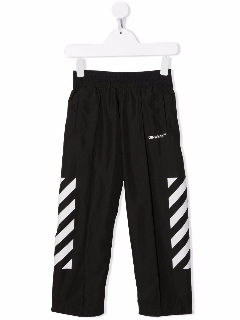 OFF HELVETICA TRACK PANT BLACK WHITE