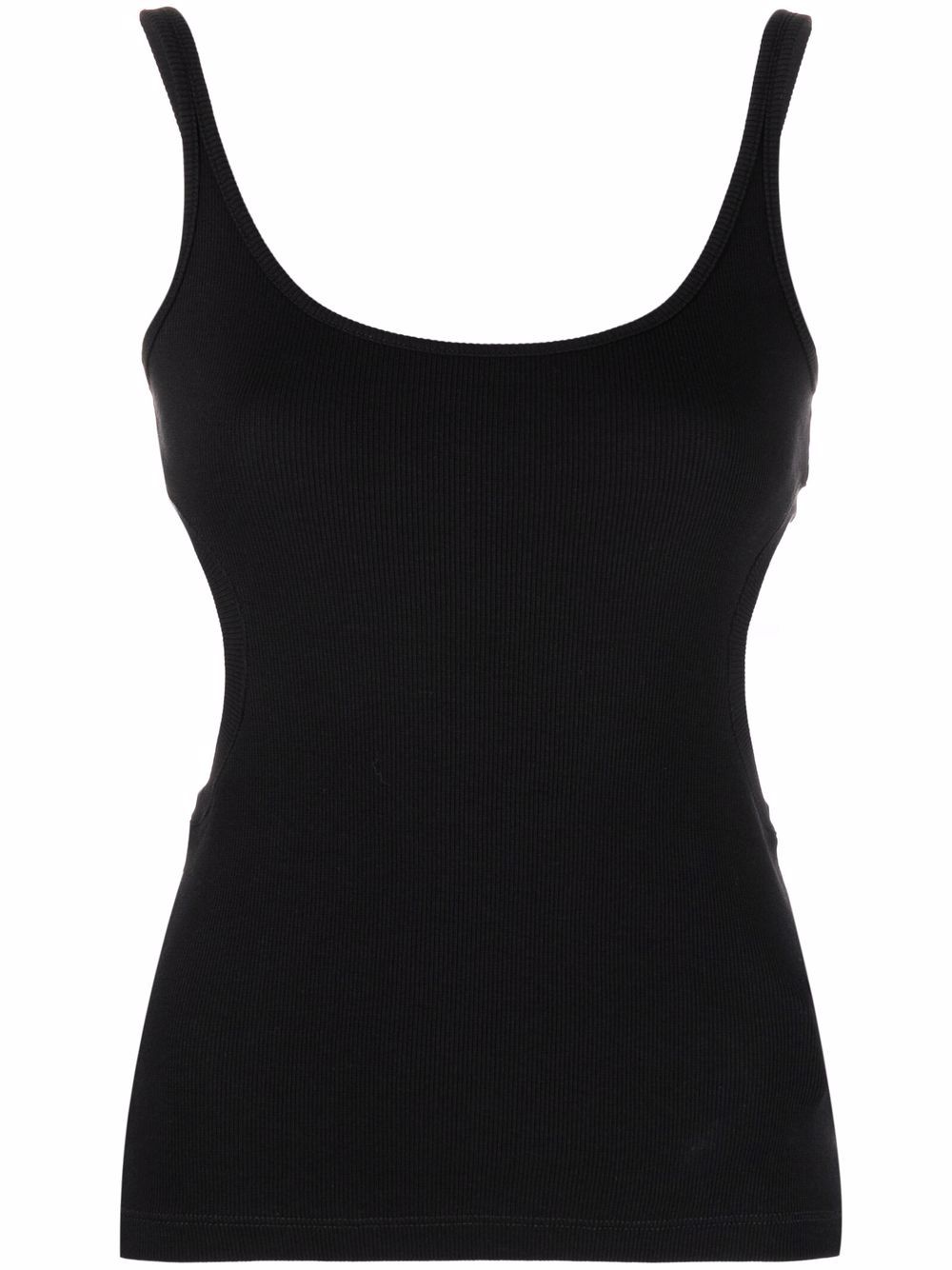 METEOR RIBBED TANK TOP BLACK NO COLOR