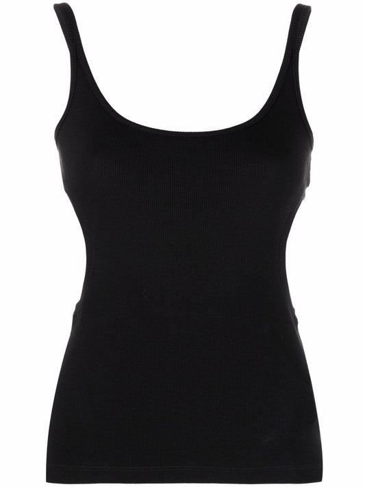 METEOR RIBBED TANK TOP BLACK NO COLOR