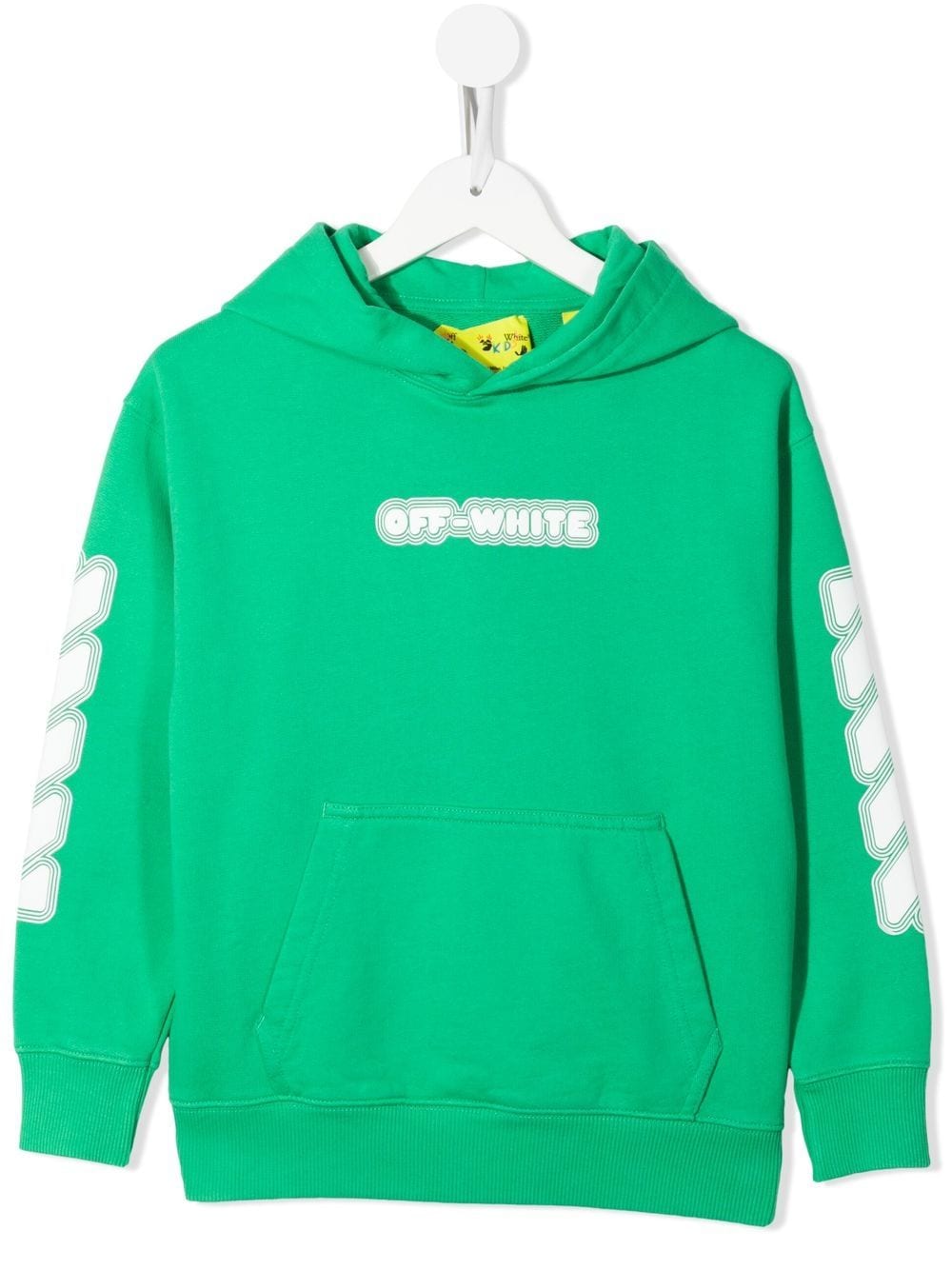 OFF GLOW IN THE DARK HOODIE GREEN WHITE