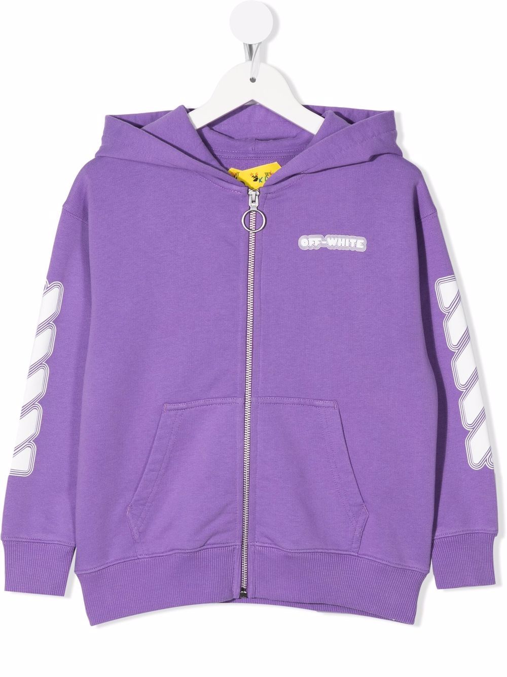 GLOW IN THE DARK HOODIE ZIP PURPLE WHITE