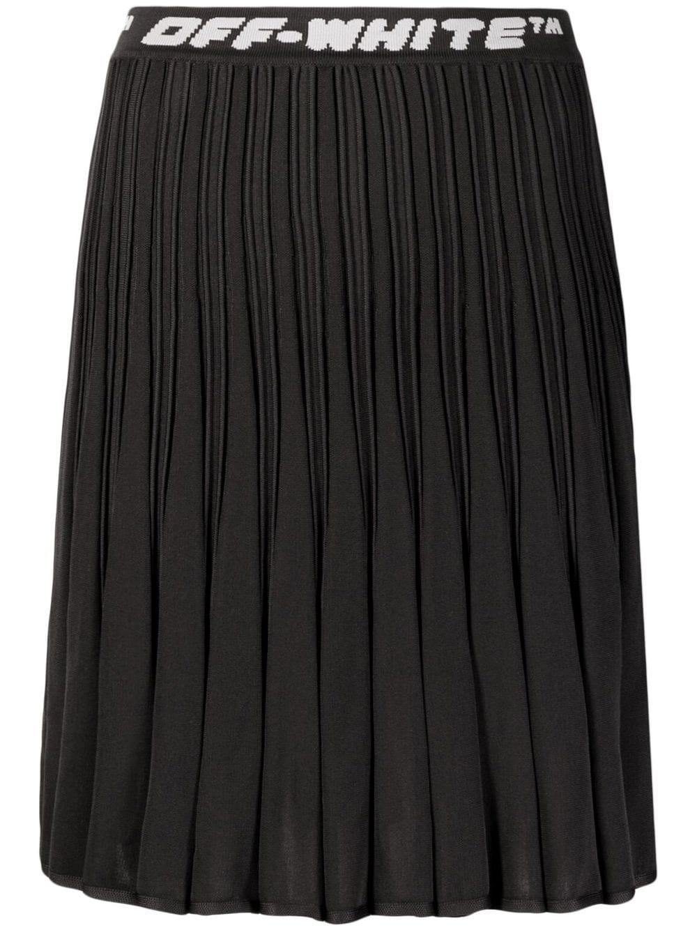 LOGO BAND SKIRT BLACK GREY