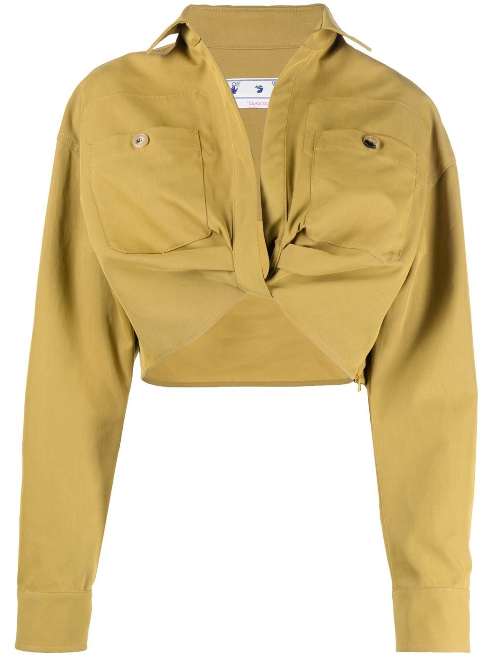 CO TWIST CROP CARGO SHIRT FOREST GREEN NO COLOR