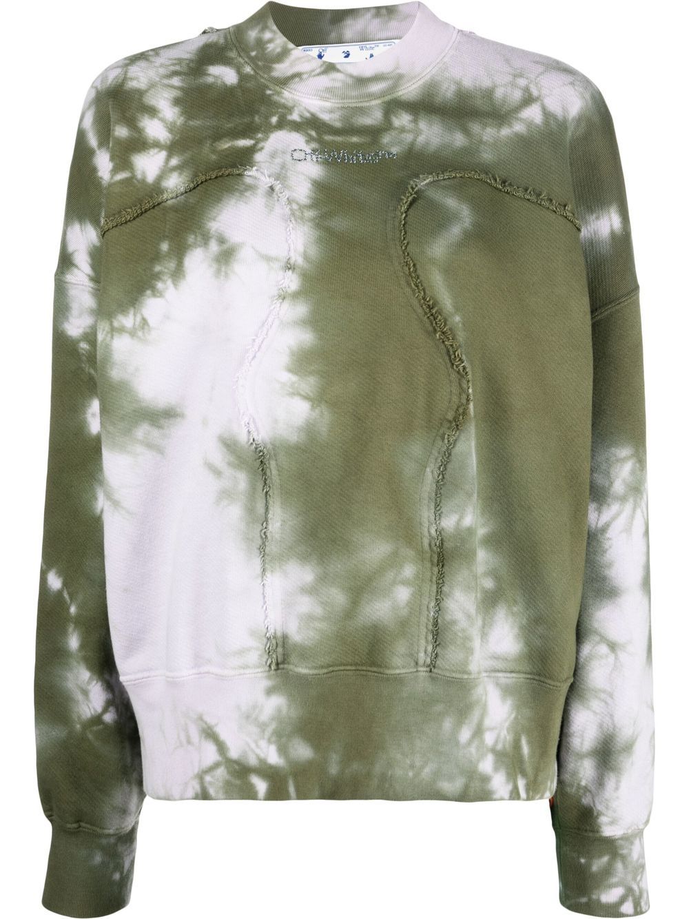 BLING TIE DYE ORGANIC CREW MILITARY LILAC