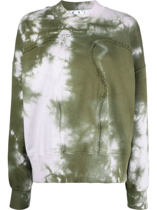 BLING TIE DYE ORGANIC CREW MILITARY LILAC