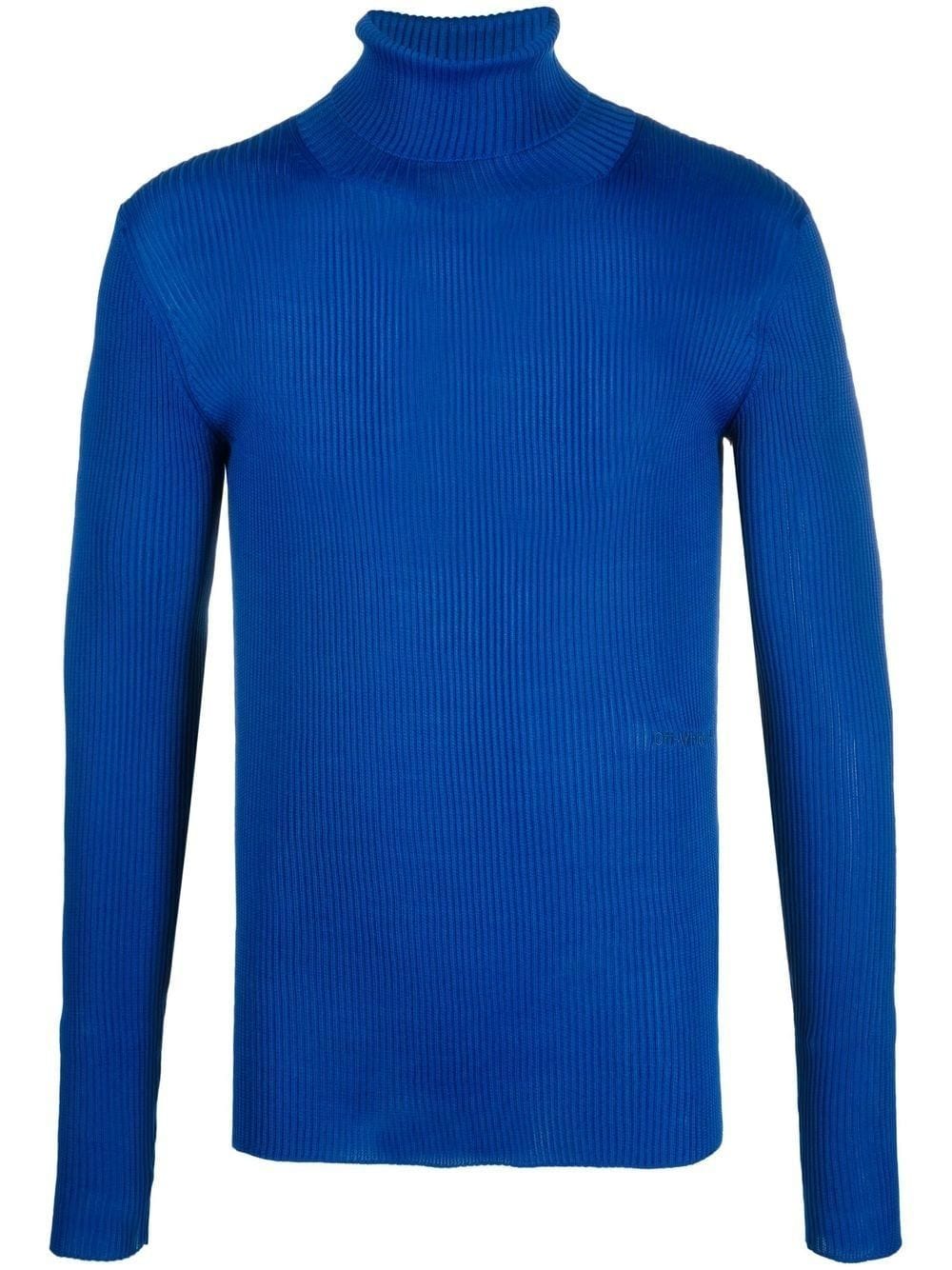 HELVET FINE KNIT RIB TURTLNEC PEACOCK PEACOCK