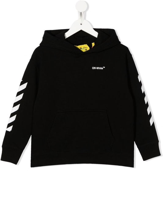 RUBBER ARROW HOODIE BLACK WHITE
