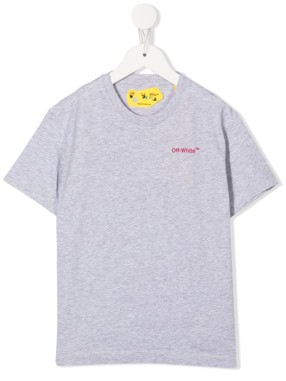 RUBBER ARROW TEE S/S MELANGE GREY FUCHSIA