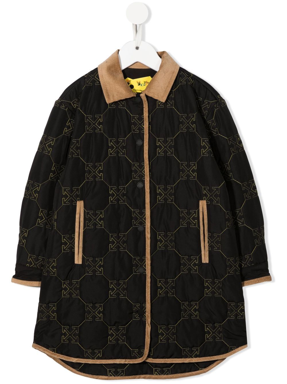ARROW PADDED NYLON JACKET BLACK YELLOW