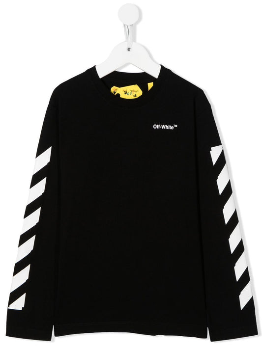 RUBBER ARROW TEE L/S BLACK WHITE
