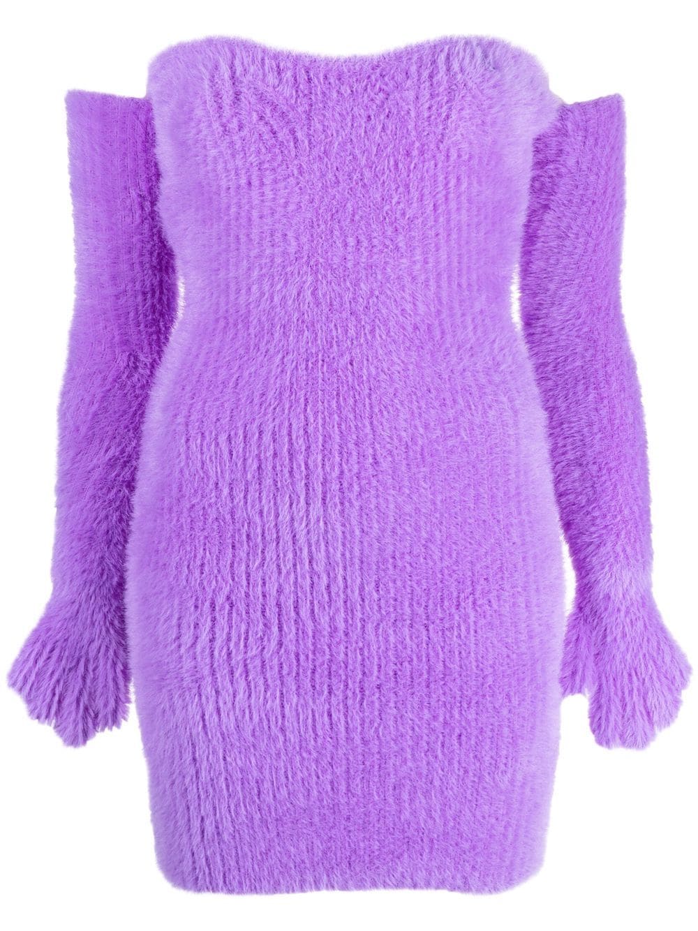 FUZZY GLOVES MINI DRESS LILAC NO COLOR