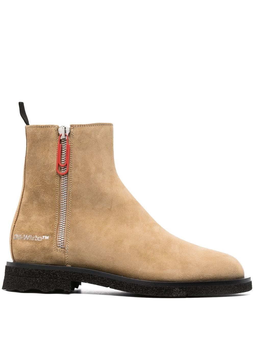 SUEDE SPONGESOLE ANKLE BOOT BONE BONE