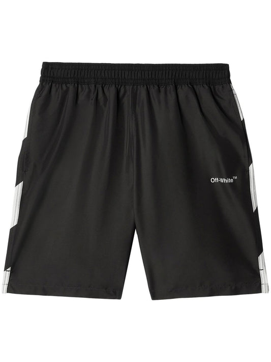 DIAG SURFER SWIMSHORTS BLACK WHITE
