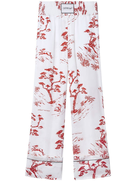 LNY ALLOVER PAJAMA PAJAMA PAN WHITE RED